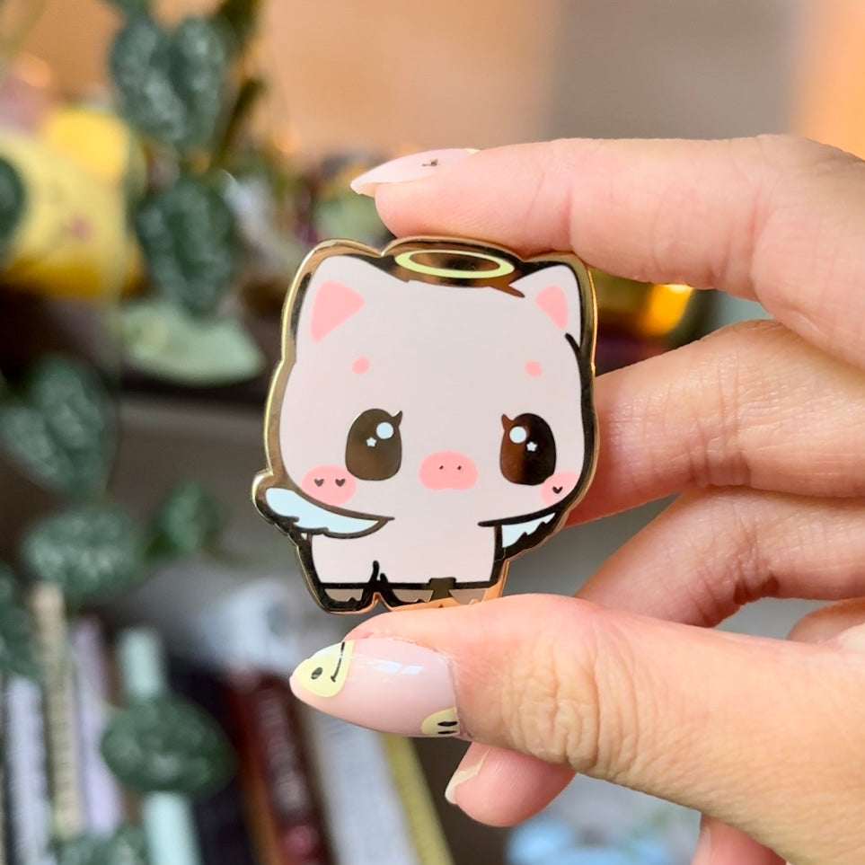 Rosie the Angel Piggy: Hard Enamel Pin