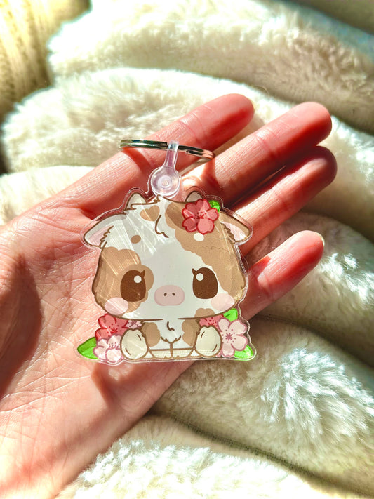 Daisy the Cow Keychain