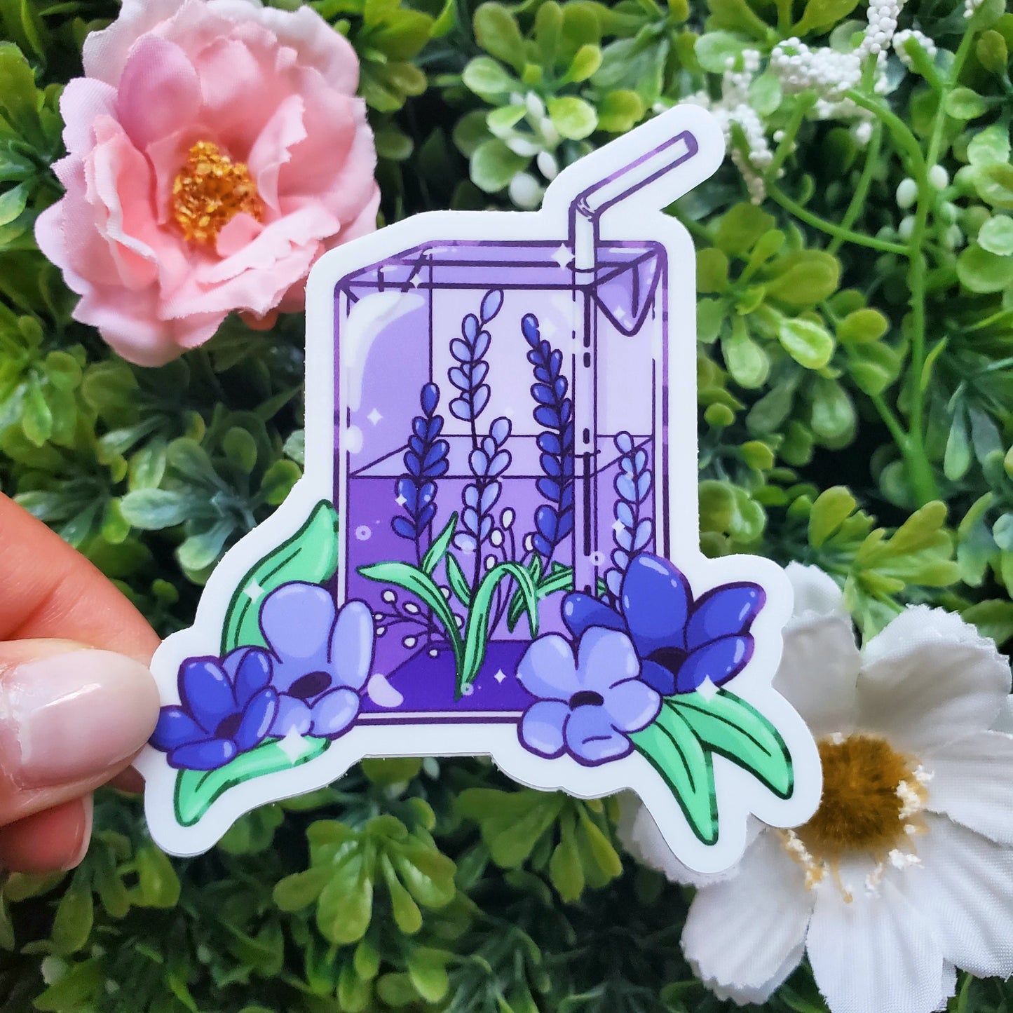 Floral Juice Stickers | Sakura Juice | Lavender Juice
