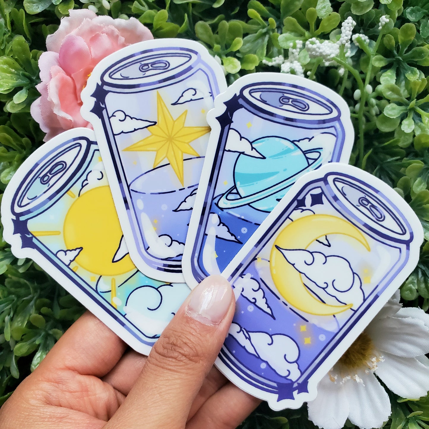 Celestial Soda Can Stickers | Star Soda | Sun Soda | Moon Soda | Planet Soda