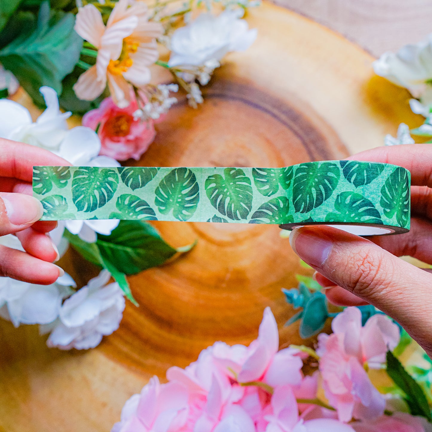 Cute Washi Tape : Macaron Washi Tape | Peach Rose Washi Tape | Monstera Washi Tape | Petcinno Washi Tape