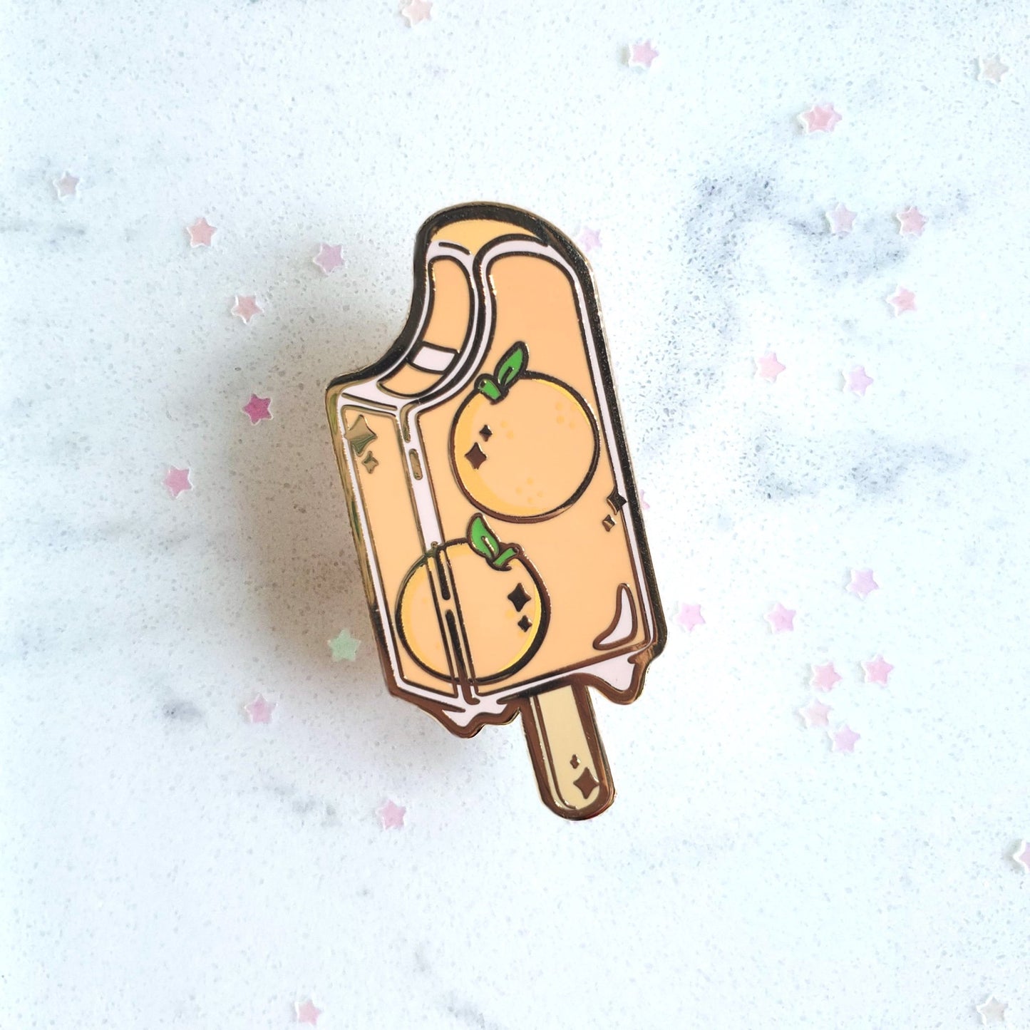 Fruit Popsicle Pins: Orange
