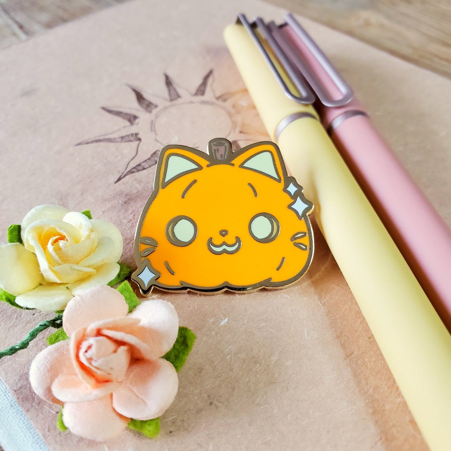 Seasonal Halloween Pins: Pumpkin Kitty