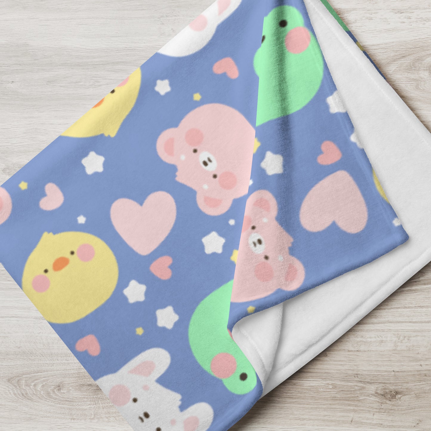 Kawaii Animal Throw Blanket