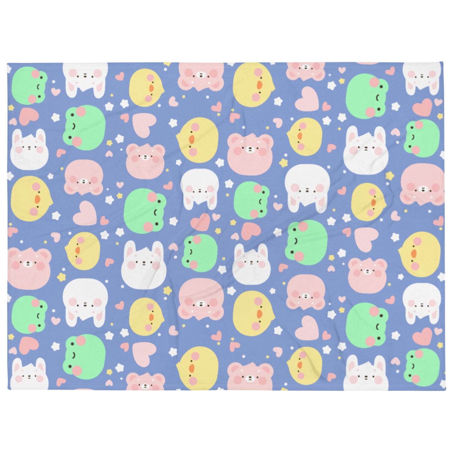 Kawaii Animal Throw Blanket