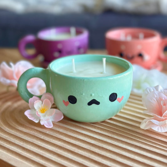 Teal Baby Candle