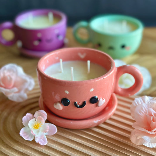 Mischievous Pink Heart Candle