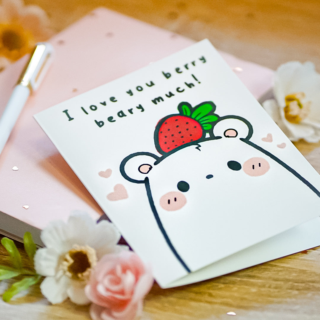Berry Beary Greeting Card